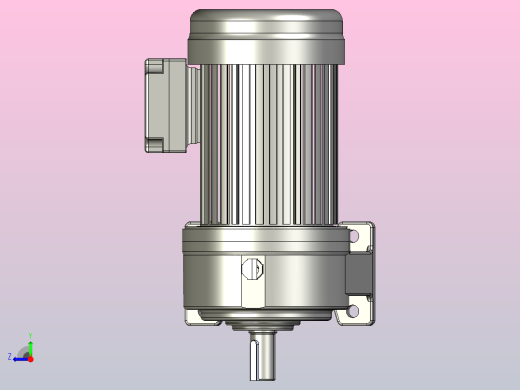 0.4KW-CH型卧式三相铝毂（刹车）马达减速机_CH22-400右视缩略图