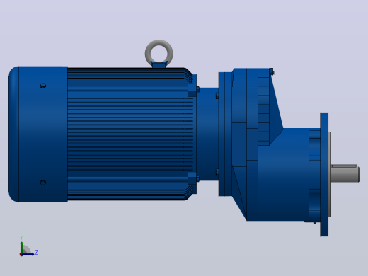 RXF57法兰轴伸式安装斜齿轮减速机RX57-Y0.55-4P-80-M1-0°-Φ160 (1)左视缩略图