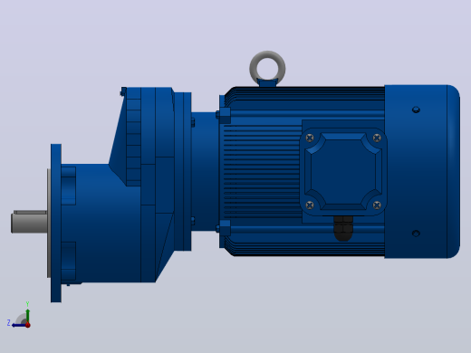 RXF57法兰轴伸式安装斜齿轮减速机RX57-Y0.55-4P-80-M1-0°-Φ160 (1)右视缩略图