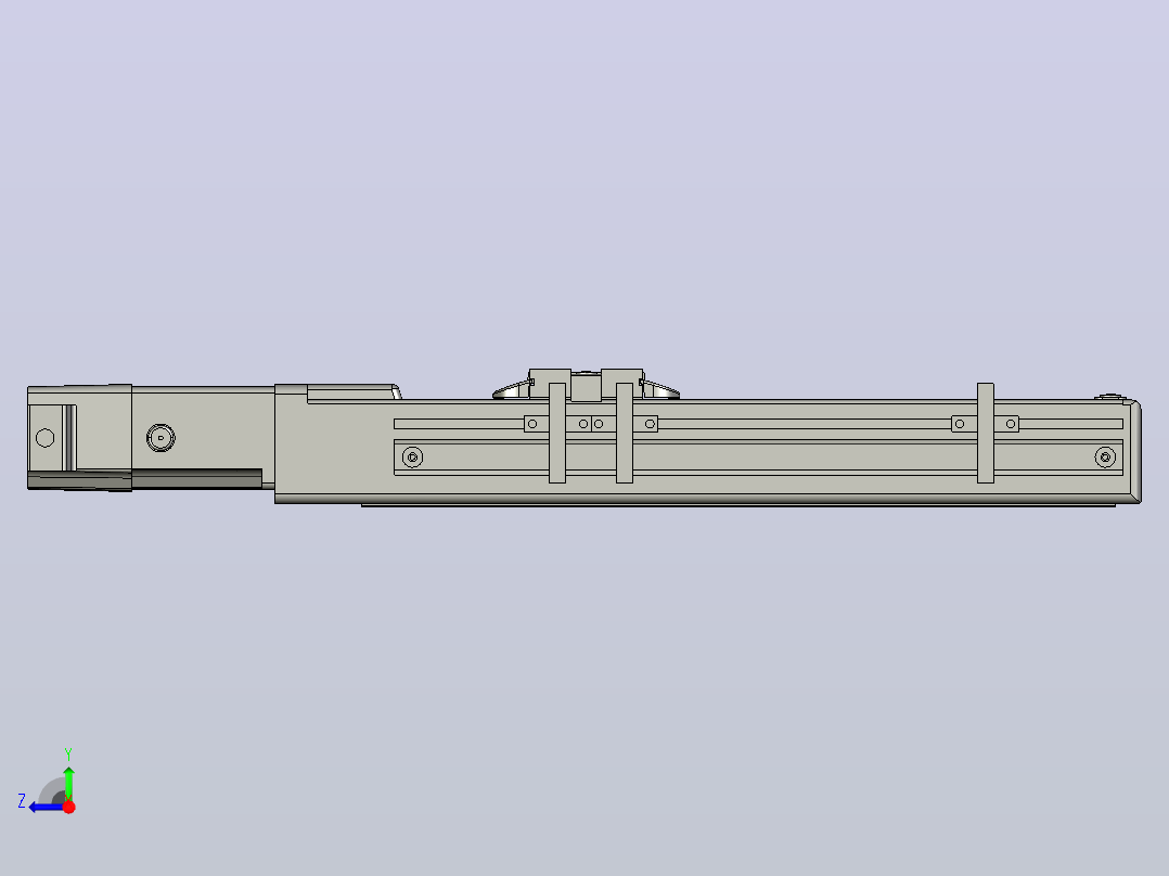 SYS5-150-BC滚珠花健、支撑座、滚珠丝杠、交叉导轨、直线模组.STEP右视图