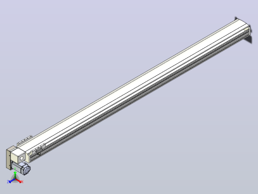 皮带直线轴半封闭可选导轨TPA-HNB-140D-120-L1850-LP-Y-P40-N3正等轴测缩略图