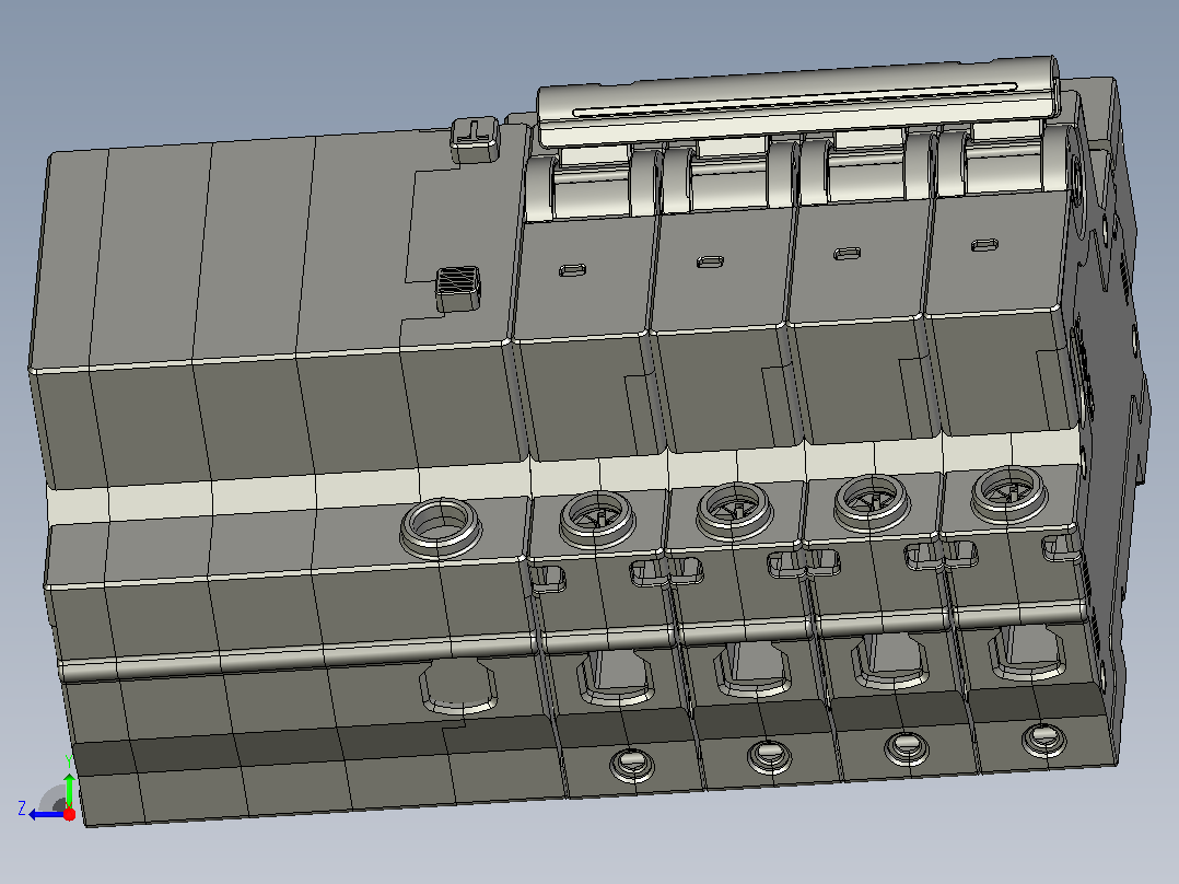 NBPLE-63 4P剩余电流动作断路器三维模型202010右视图