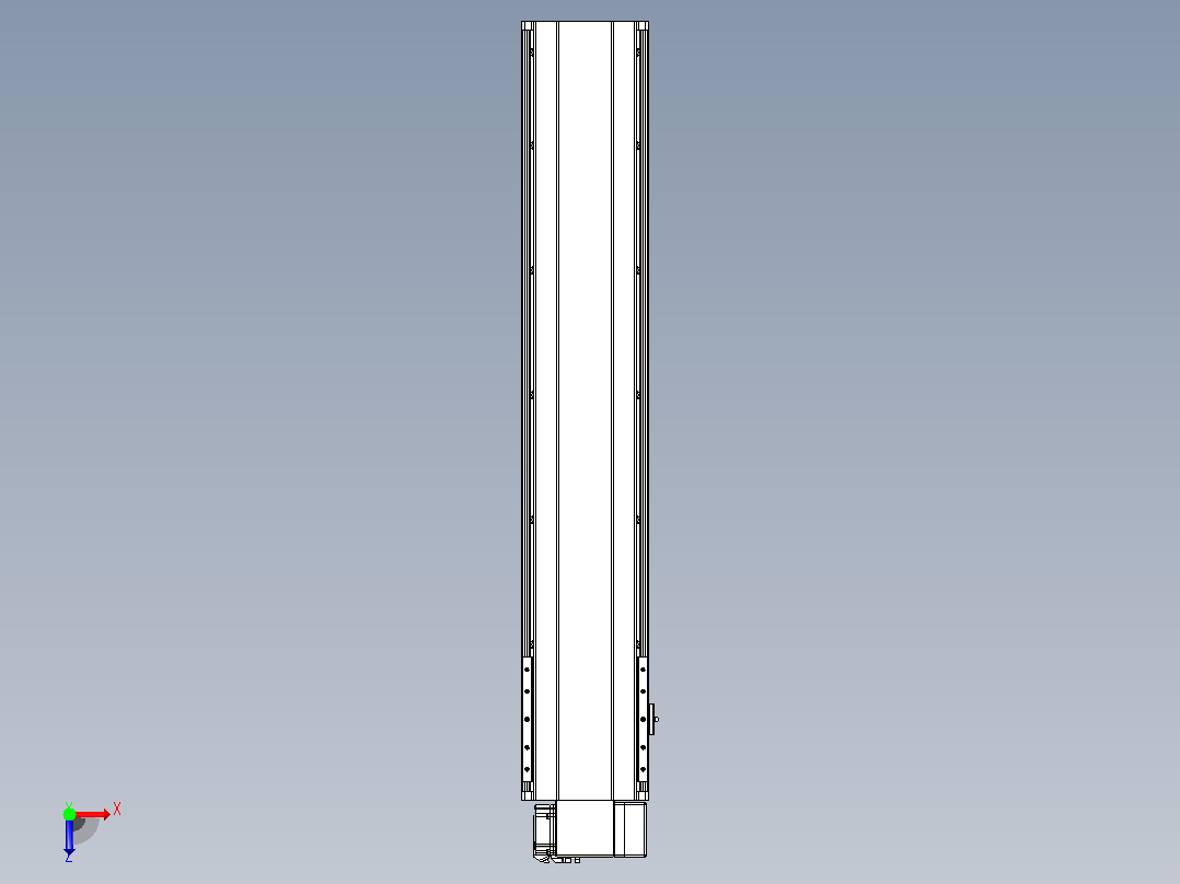 皮带直线轴半封闭可选导轨TPA-HNB-202D-140-L900-RP-C-P75-N3俯视图