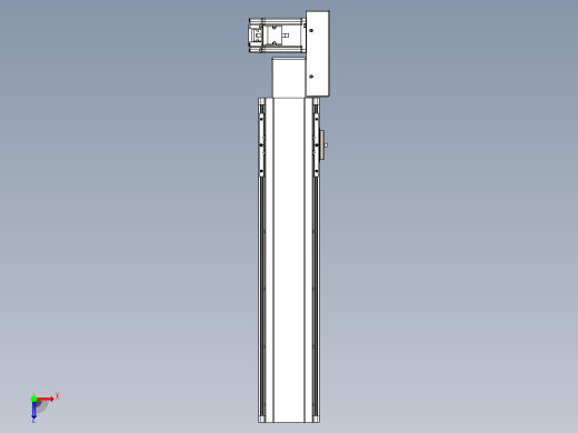 皮带直线轴半封闭可选导轨TPA-HNB-105D-90-L350-ML-Y-P20-N3俯视缩略图