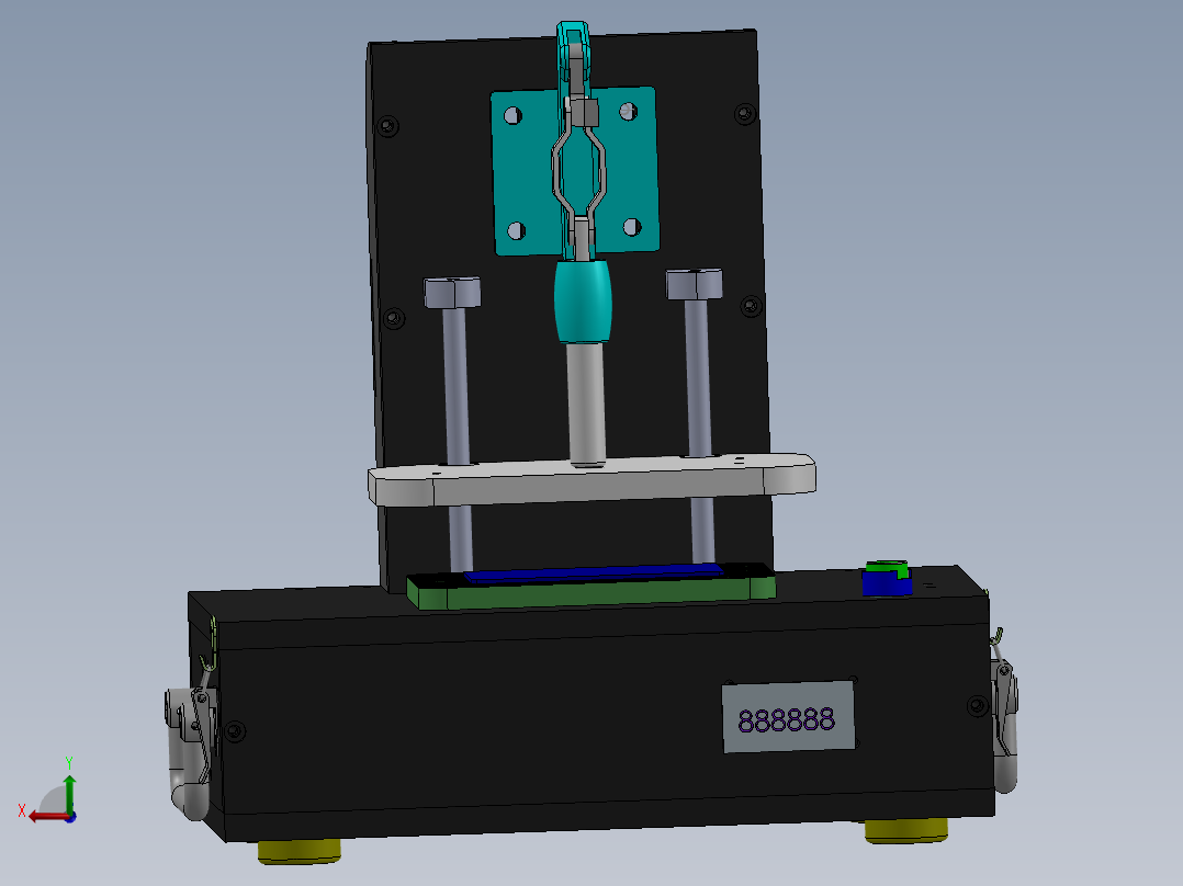 小夹手测试功能治具后视图