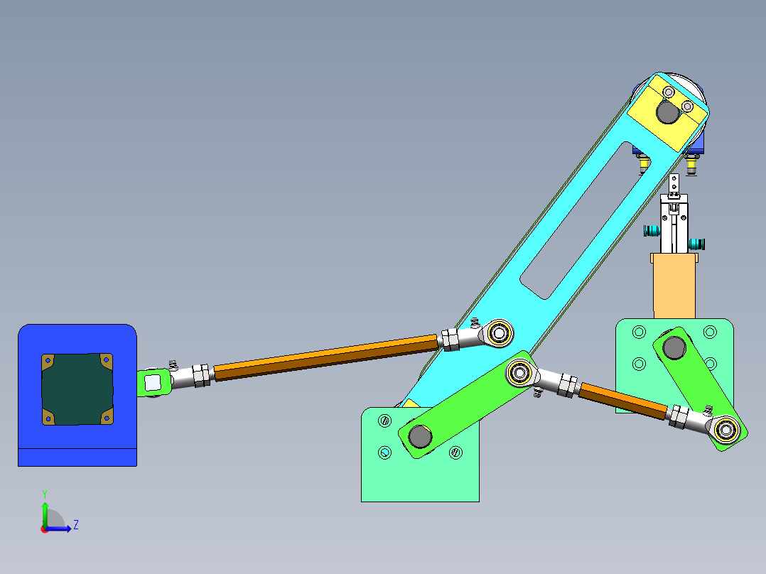 经典的连杆同步带结构sw16可编辑左视图