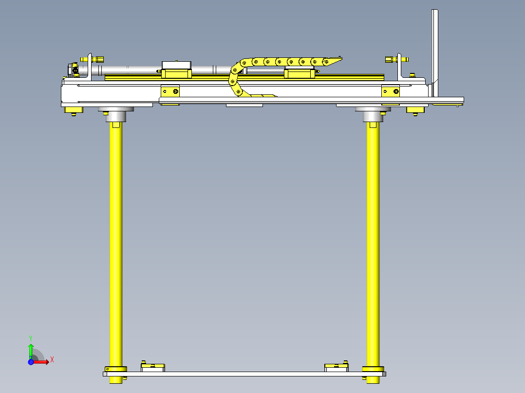 输送机升降＆滑动组件前视图