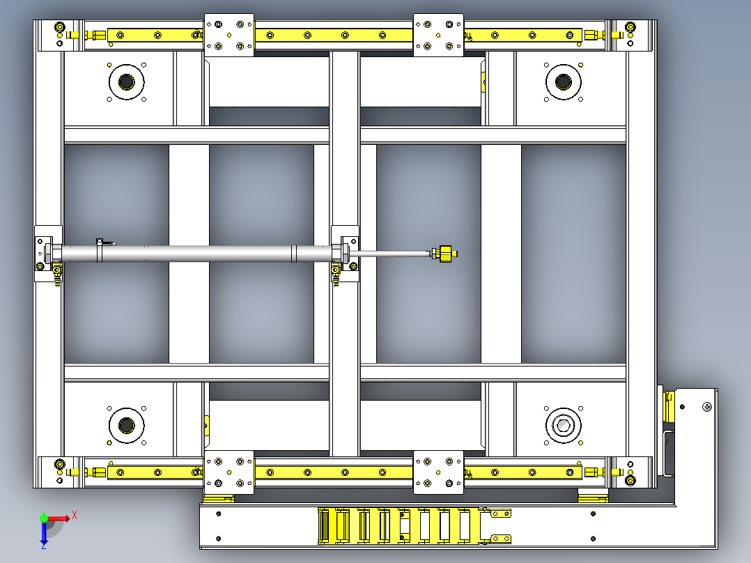 输送机升降＆滑动组件俯视图