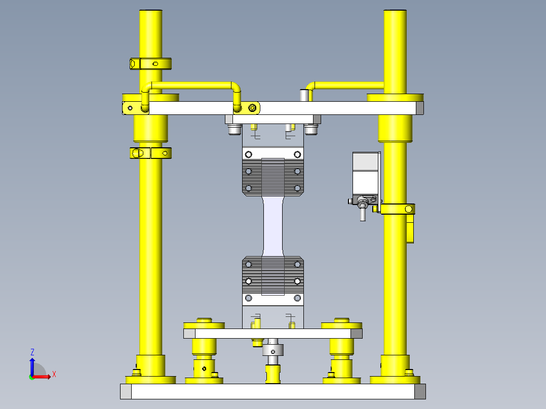 压缩・拉伸试验夹具前视图