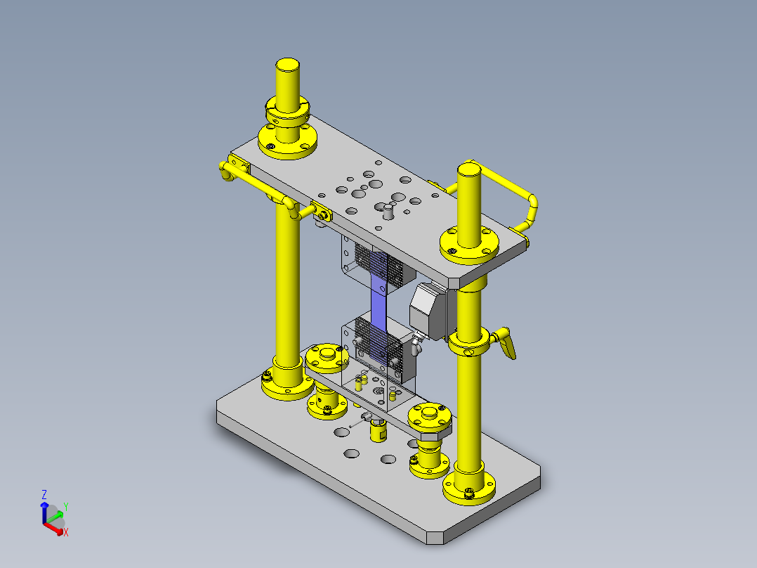 压缩・拉伸试验夹具正等轴测图