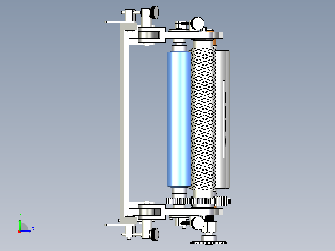 双色打印机（印刷机）左视图