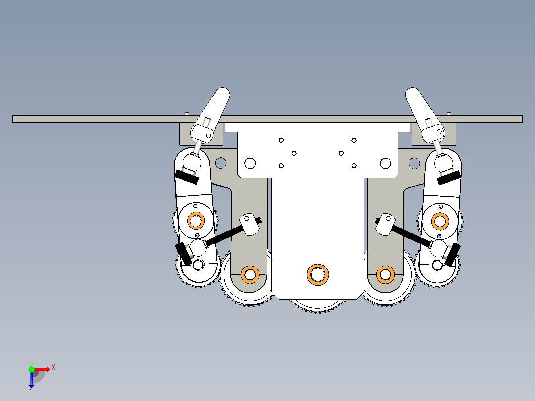 双色打印机（印刷机）俯视图