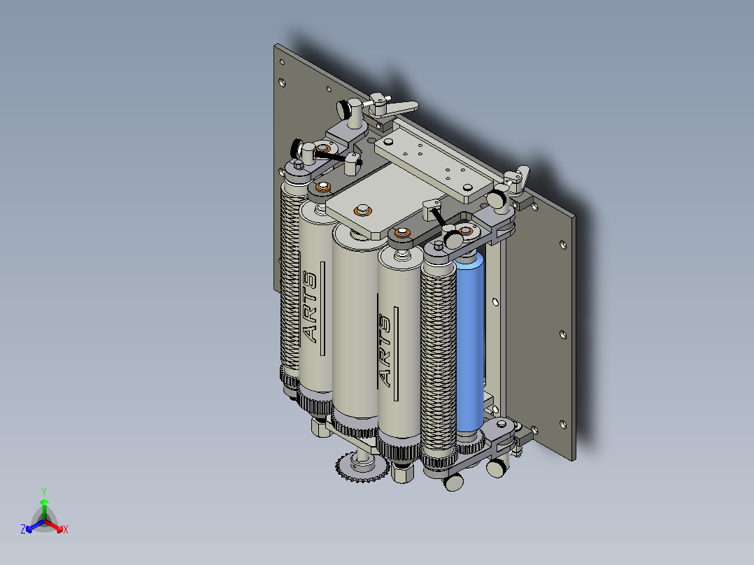 双色打印机（印刷机）正等轴测图