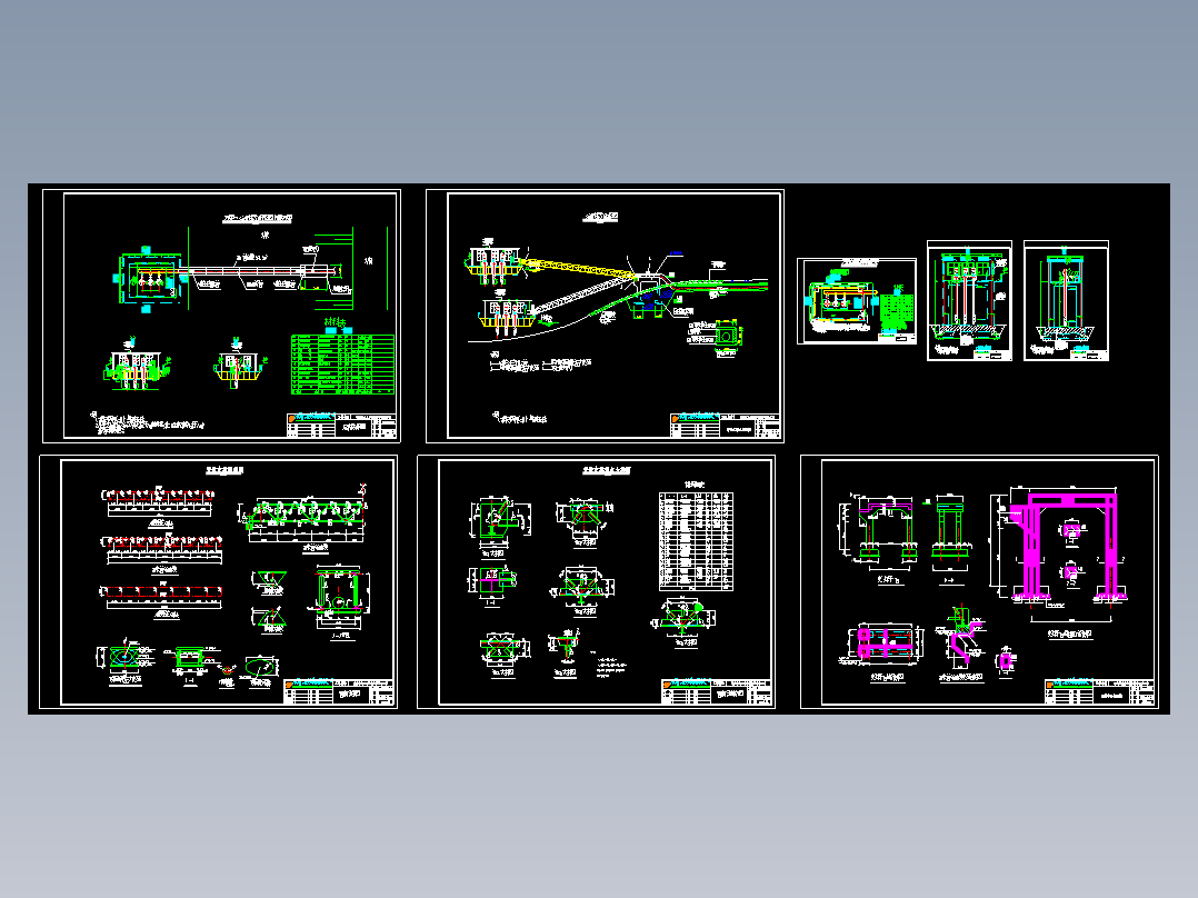 水库浮船式泵站取水典型结构设计施工图纸