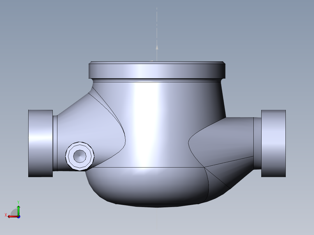 水表壳模型后视图