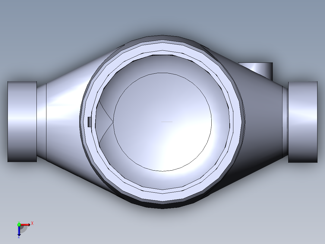 水表壳模型俯视图