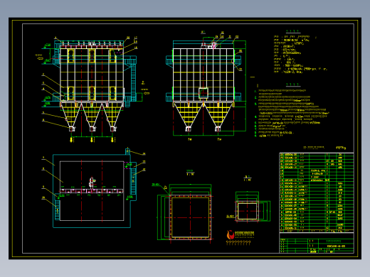 KLDC400-6抗结露玻纤袋除尘器总图