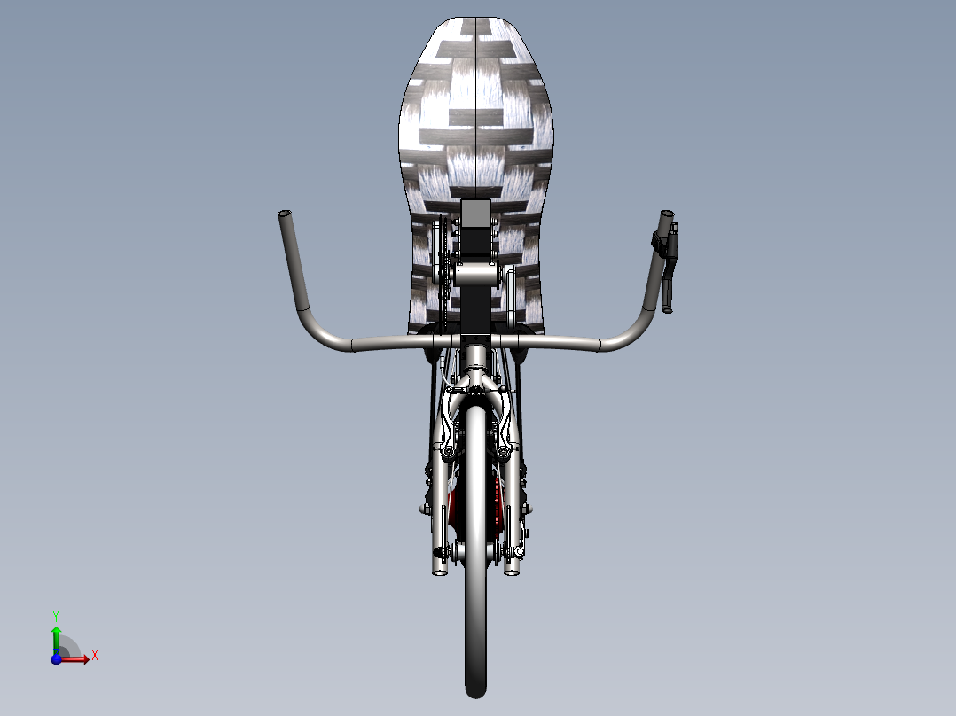 一辆躺着就能骑的自行车12前视图