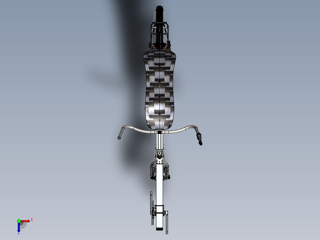 一辆躺着就能骑的自行车12俯视图