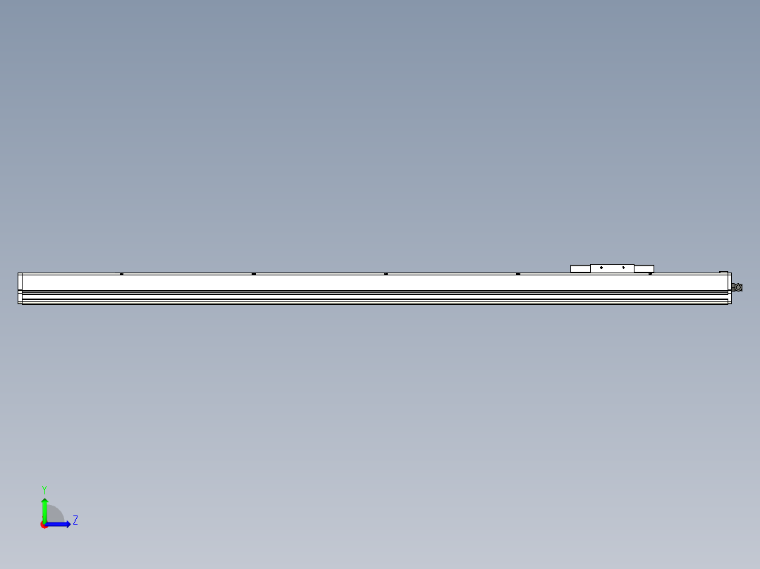 Toyo东佑达直线模组-ECH14-1200-M左视图