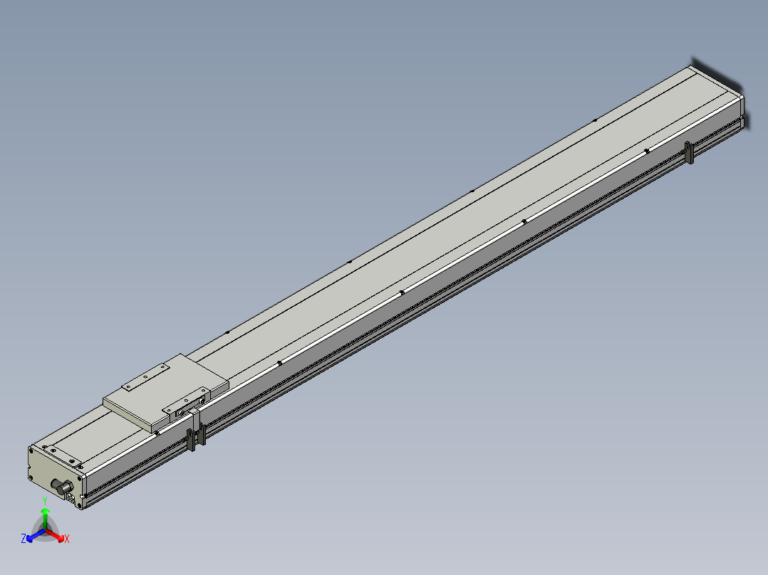 Toyo东佑达直线模组-ECH14-1200-M正等轴测图