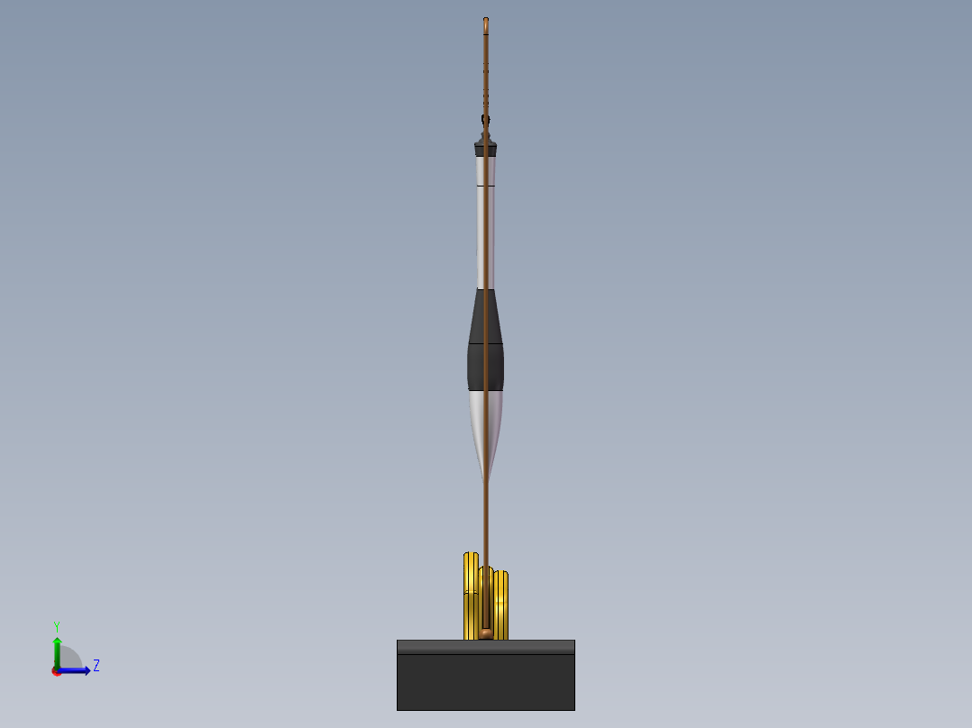 2款古代毛笔架3d图纸 中式毛笔笔架SolidWorks设计图纸 三维模型左视图