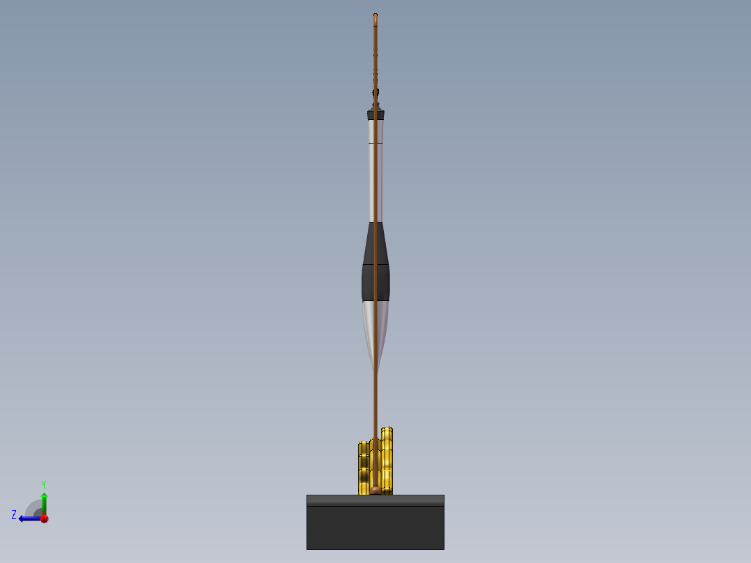 2款古代毛笔架3d图纸 中式毛笔笔架SolidWorks设计图纸 三维模型右视图