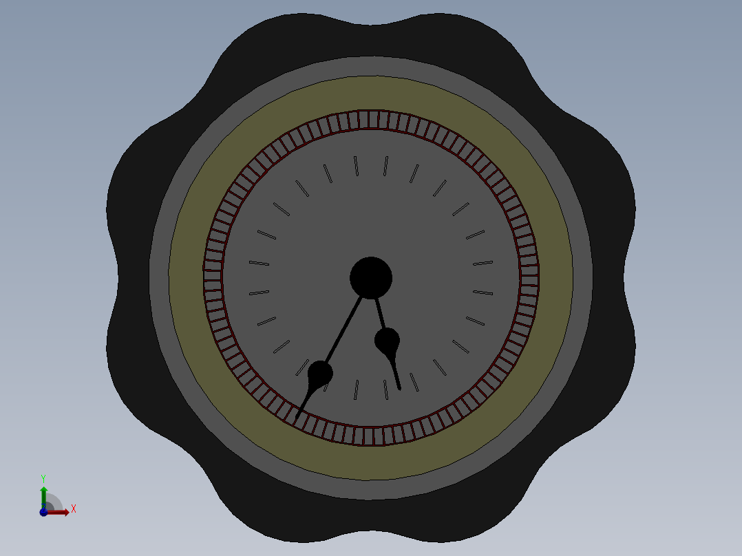 微调旋钮前视图