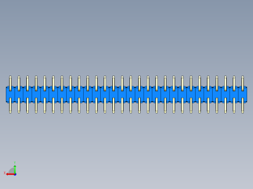彩色公排针 100mil 2.54mm 系列-DS1022_blue_56p_100mil_TypeSMT_rev1.0后视缩略图