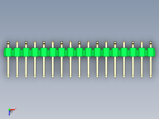 彩色公排针 100mil 2.54mm 系列-DS1022_green_17p_100mil_Type_SMT_R1_rev1.0俯视缩略图