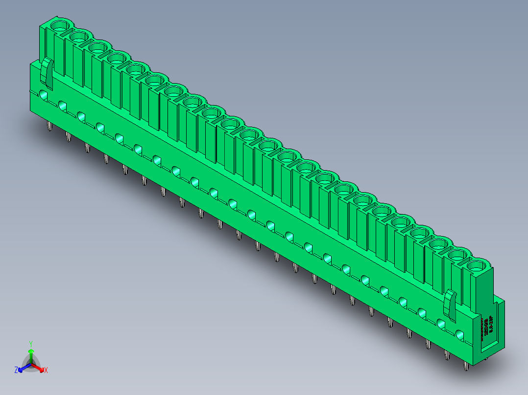 DEGSON 2EDG 系列 5.0mm 可插拔接线端子组-2EDGB-5.0-23P-14-00AH主视图