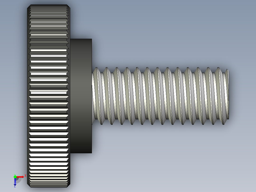 滚花旋钮-Knurled Knob 0.312x1.000x0.750.STEP俯视图