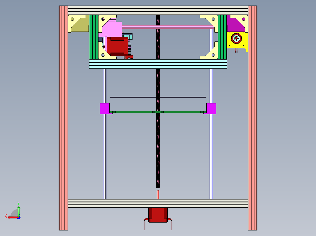 铝合金一体大尺寸构件3D打印后视图