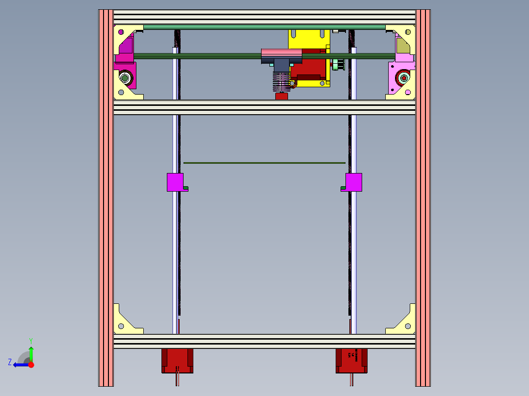 铝合金一体大尺寸构件3D打印右视图