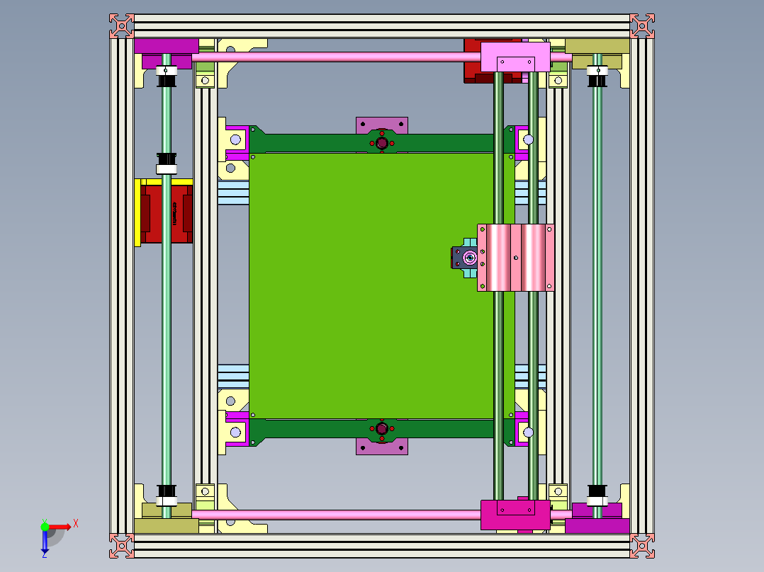 铝合金一体大尺寸构件3D打印俯视图
