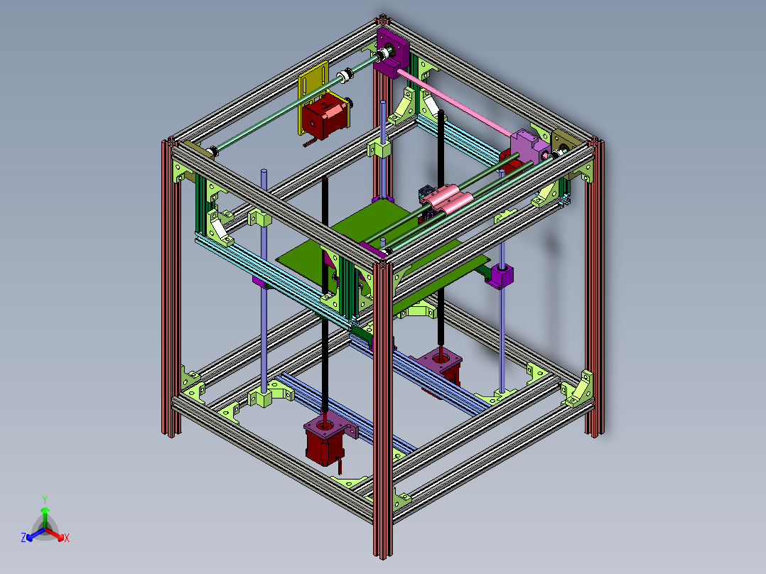 铝合金一体大尺寸构件3D打印正等轴测图
