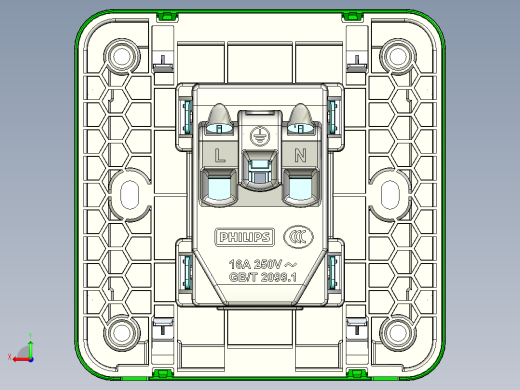 飞利浦-三孔插座 STP后视缩略图