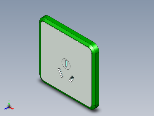 飞利浦-三孔插座 STP正等轴测缩略图