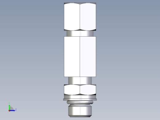 卡套式工业通用硬管接头EO_Adjustable_locknut_run_tee_LEE08SMORCF左视缩略图