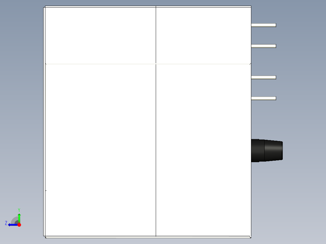 8端口RJ45插座右视图