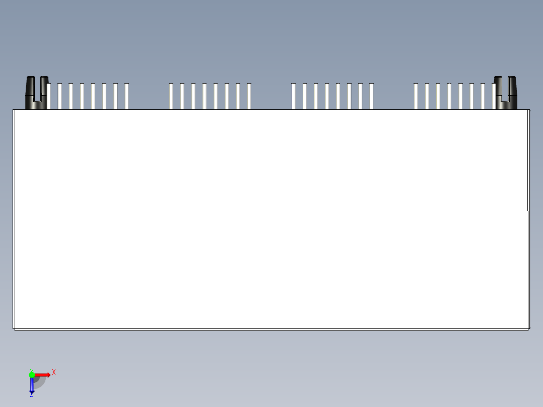 8端口RJ45插座俯视图