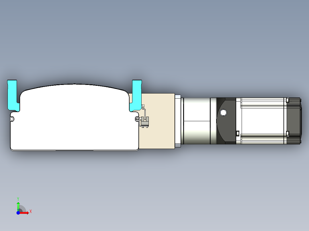 同步带滑台-半封闭B22-L100-C-S300-R-P75-D3-N5前视图