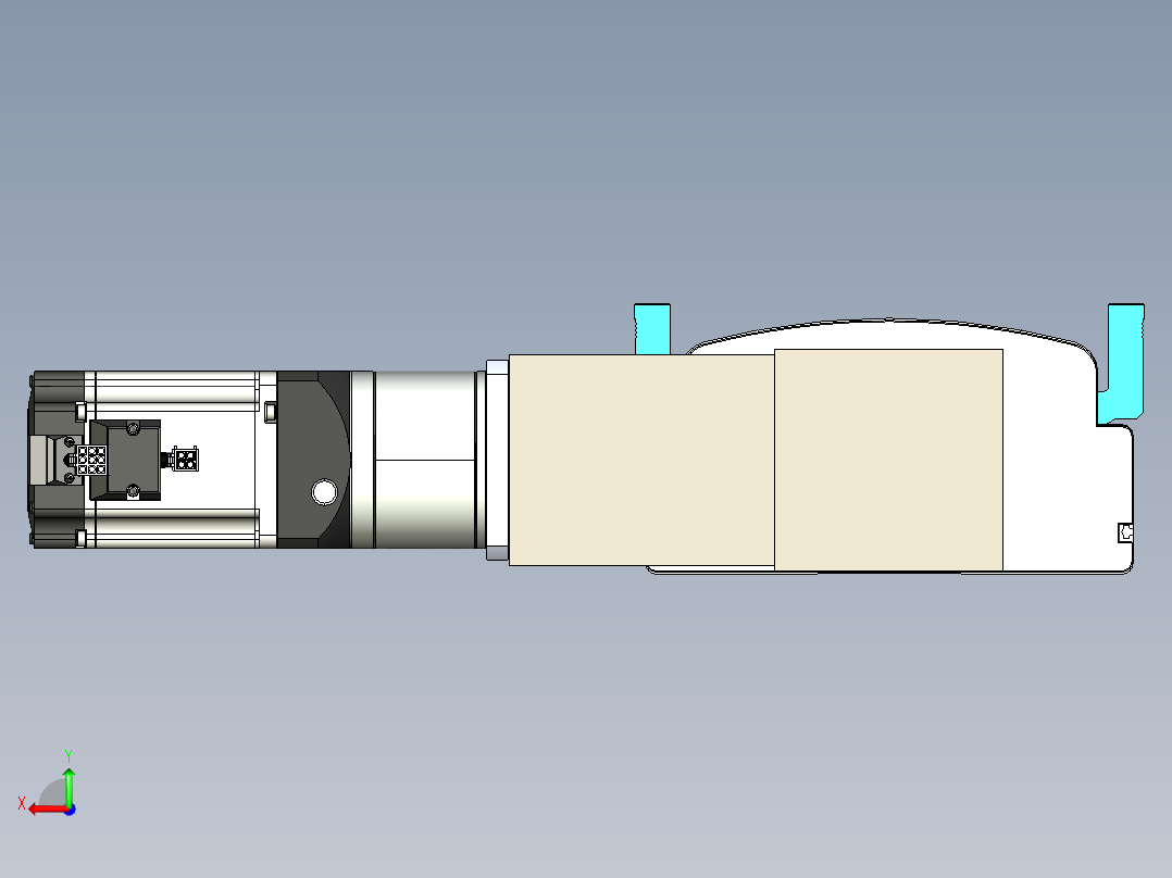 同步带滑台-半封闭B22-L100-C-S300-R-P75-D3-N5后视图