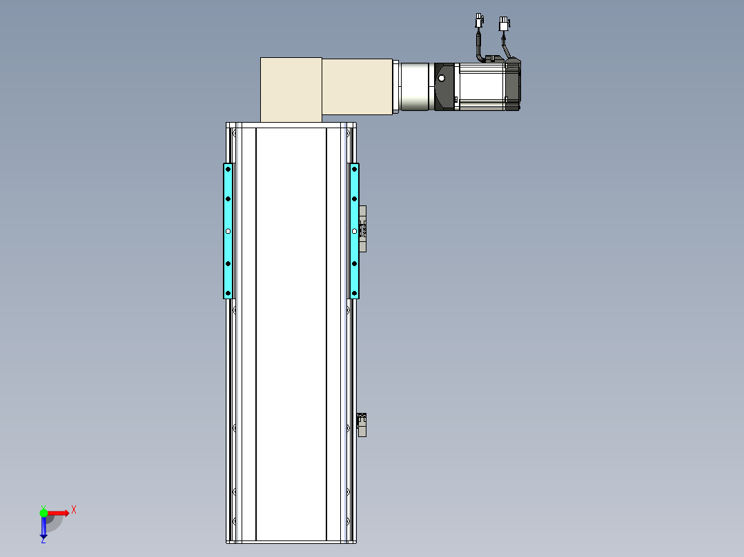 同步带滑台-半封闭B22-L100-C-S300-R-P75-D3-N5俯视图