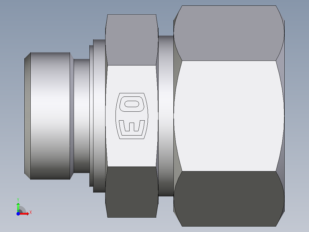 卡套式工业通用硬管接头EO_Male_Stud_connector_GE30ZSR1EDCF前视图