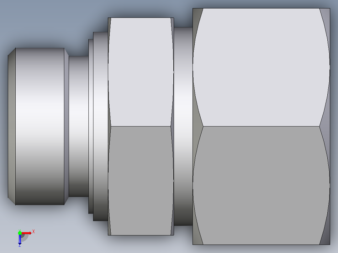 卡套式工业通用硬管接头EO_Male_Stud_connector_GE30ZSR1EDCF俯视图
