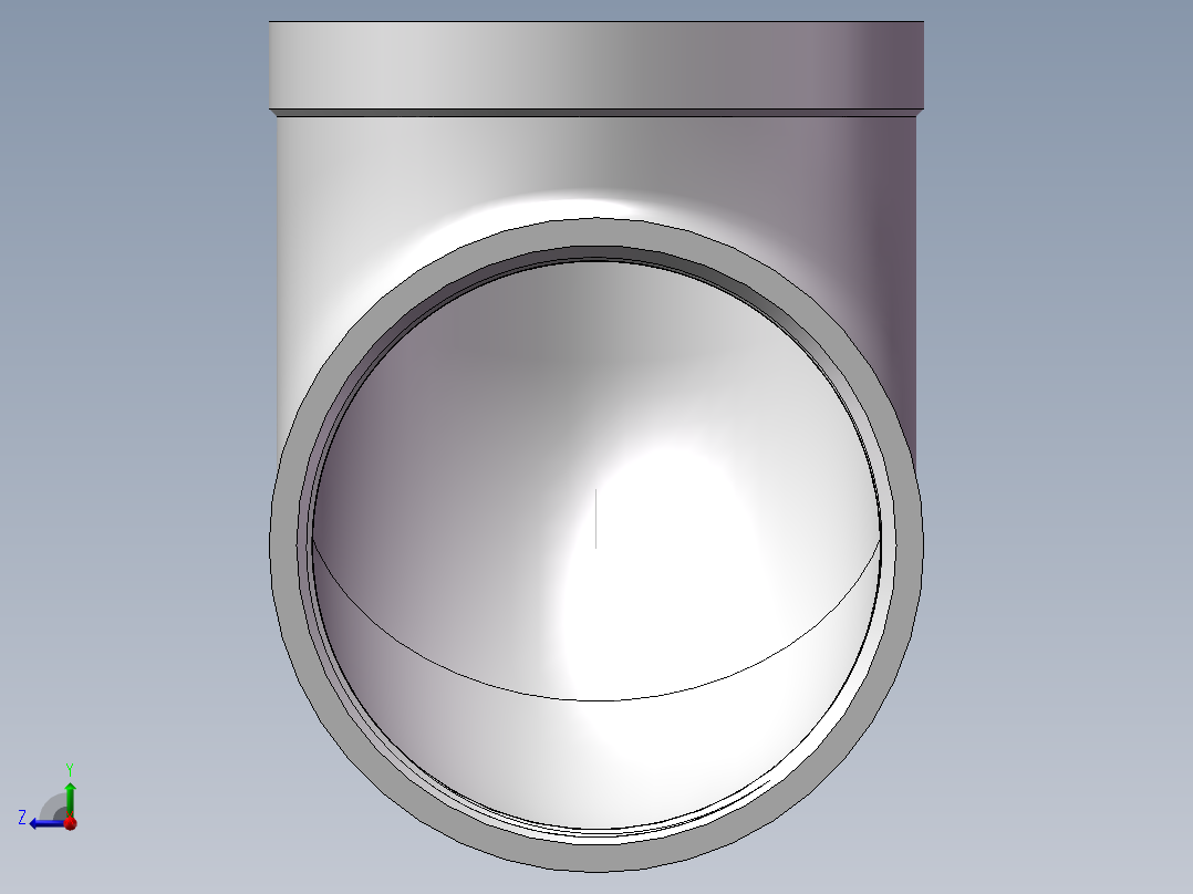 弯头-90°等径 DN80右视图