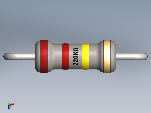 电容器 二极管 电阻器-Resistor 220K Ohm俯视缩略图