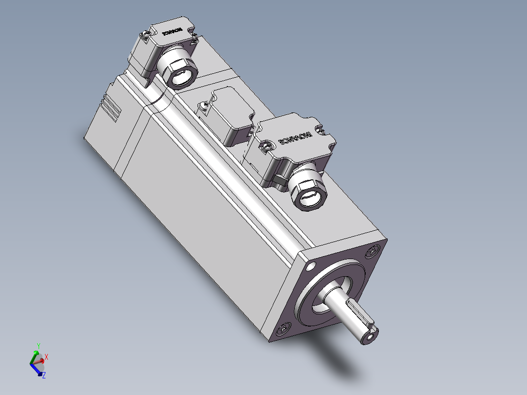 汇川伺服电机-MS1H1-10B30CB-(A)332Z（100W绝对值低惯量带抱闸）主视图