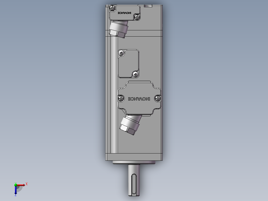 汇川伺服电机-MS1H1-10B30CB-(A)332Z（100W绝对值低惯量带抱闸）俯视图